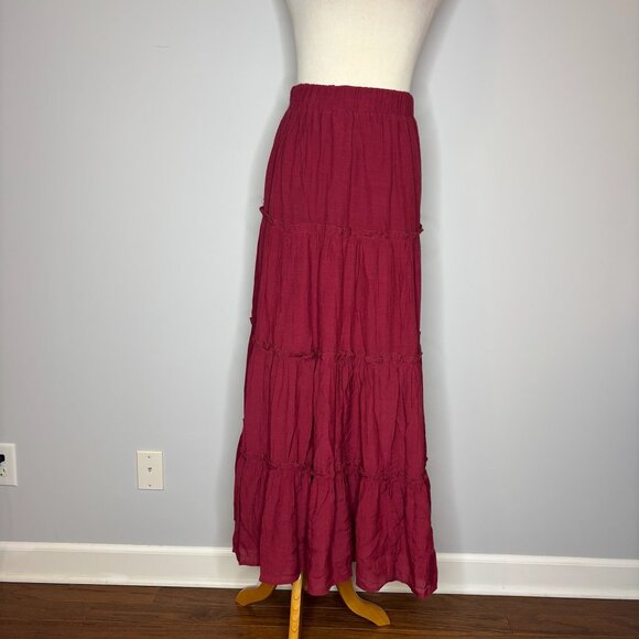 Thats So Fetch - Burgundy Selina Maxi Skirt - Picture 1 of 4